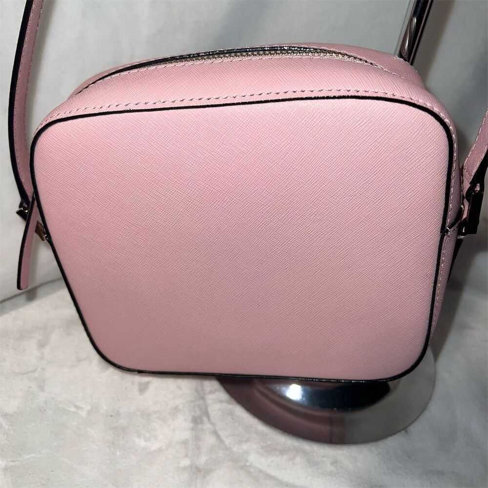 Kate Spade Pink Saffiano Leather Crossbody Bag Adjustable Strap - Picture 4 of 11